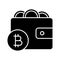 Bitcoin wallet glyph icon