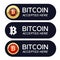 Bitcoins accepted here banner - cryptocurrency icon