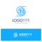 Bitcoins, Bitcoin, Block chain, Crypto currency, Decentralized Blue outLine Logo with place for tagline