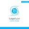 Bitcoins, Bitcoin, Block chain, Crypto currency, Decentralized Blue Solid Logo Template. Place for Tagline