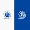 Bitcoins, Bitcoin, Block chain, Crypto currency, Decentralized Line and Glyph Solid icon Blue banner Line and Glyph Solid icon