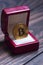 Bitcoins in a jewellery box, an interpretation of crypto currency`s value