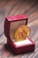 Bitcoins in a jewellery box, an interpretation of crypto currency`s value