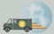 Bitcoins Money delivery Van