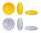 Bitcoins vector illustration. Golden and silver money cash.