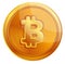 Bitcoins virtual money icon vector