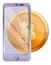 Bitcoins virtual money on phone icon vector