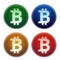 Bitcoins virtual money set vector