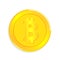Bitcoins on white background vector design for digital business .