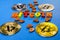 Bitcoins with wooden letters