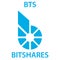 Bitshares Coin cryptocurrency blockchain icon. Virtual electronic, internet money or cryptocoin symbol, logo