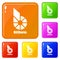 Bitshares icons set vector color