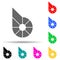 bitshares multi color style icon. Simple glyph, flat vector of crypto icons for ui and ux, website or mobile application
