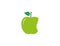 Bitten apple, fruit icon. Vector illustration.