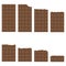 Bitten Milk Brown Chocolate Bar Seamless Pattern. Sweet Food Set