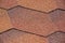 The bituminous shingles for roofing.