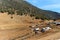 A bivouac in the Atlas mountains with a berber tent, Morocco.