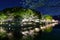 Biwa lake canal with sakura tree