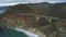 Bixby Bridge and Pacific Ocean. Big Sur, California, USA. Aerial View
