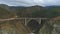 Bixby Creek Bridge and Pacific Ocean. Big Sur, California, USA. Aerial View