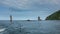 Bizarre cliffs rise above the Pacific Ocean.