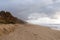 Bizarre colorful eroded sand dunes on the Alentejo coast of Portugal