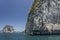 Bizarre limestone cliff south Thailand. Travel. Krabi.