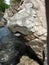 Bizarre rock formations, Randolphs Leap, Findhorn River, Scotland, UK