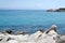 Bizarre rocks and beautiful blue sea in Sithonia, Greece