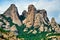 Bizarre rocks cliffs round the mountain of Montserrat