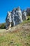 Bizarre rocks in Dollnstein in the Altmuehltal