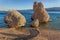 Bizarre rocks in the sea, Pag, Croatia