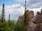 Bizarre rocks in the Siberian taiga