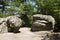 Bizarre shape of Sandstone boulders, a famous area for bouldering,