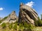 Bizarre stone cliffs in the Ergaki nature park