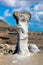 Bizzare stone formations around volcano Montana de Guenia. Stratified City, Lanzarote