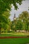 Bjelovar Cathedral of Teresa of Avila view from the central park