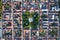 Bjelovar city center and central square aerial view