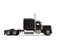 Black 18 wheeler truck - no trailer - side view