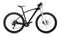 Black 650b mountainbike with thick offroad tyres. bicycle mtb cross country aluminum, cycling sport transport concept isolated