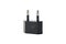 Black adapter for American outlet on white isolated background