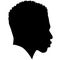 Black African American profile picture, Man from the side with afro harren. Black Men African American with Dreadlocks hairstyle,