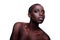 Black African young fashion model studio portrait