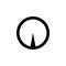 Black aim icon. Sniper scope crosshairs sign