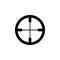 Black aim icon. Sniper scope crosshairs sign
