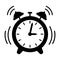 Black alarm clock icon