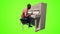 Black American men playing the piano and singing in a restaurant, realistic 3D p