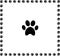 Black animal pawprint icon framed with paw prints border