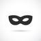 Black anonymous mask vector icon