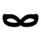 Black anonymous mask vector icon illustration